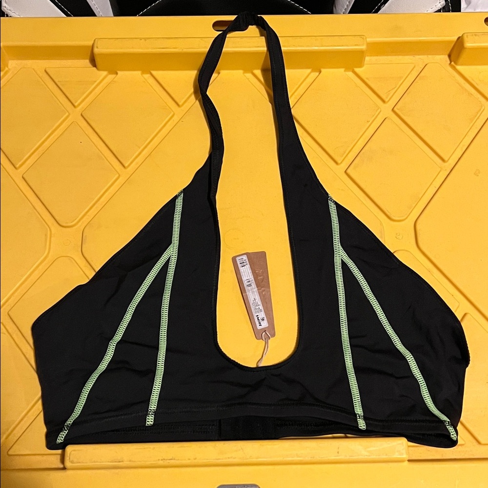 SKIMS MOTO CONTOUR MESH HALTER BRALETTE